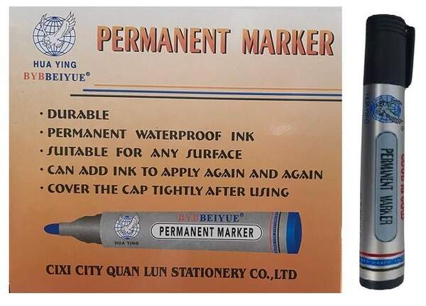 Маркер перманентний чорний WW00889 (12 шт. уп.) (1200шт) (шт.)