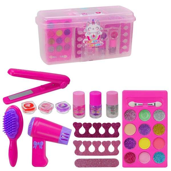 Косметика арт. 2615F (24шт/2) тіні, помада. Блеск, лак, аксес для волос валіза 22*8*24см (шт.)