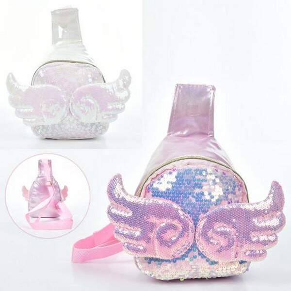 Рюкзак FG230705008 (48шт) 14-22-5см, 1 ремень, 1 відділення, застібка-блискавка, паєтки, 2 кольори, (шт.)