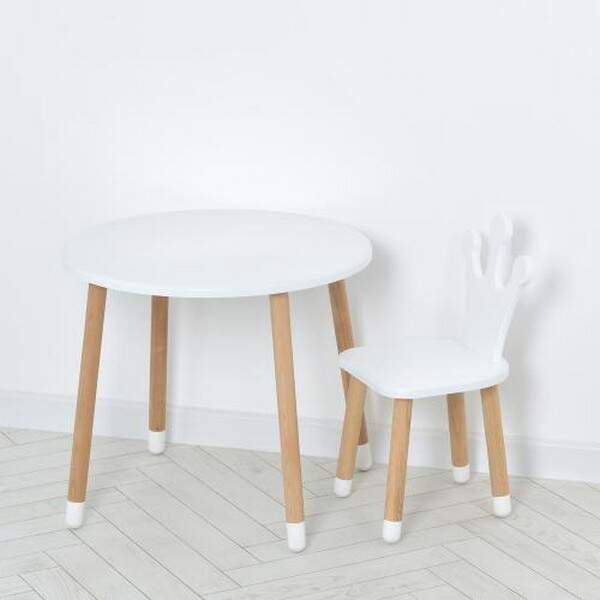 Столик 06-025W-ROUND (1шт) зі стільчиком, білий (шт.)