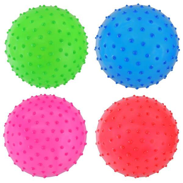 М'яч MB0110 (500шт) з шипами, гумовий 12 см, 38 грам, 4 кольори (шт.)