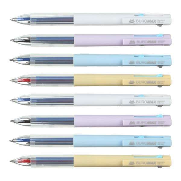 Ручка гелева автоматична 3 в 1, 0.5мм, синя, чорна, червона BM.8367 (1/12) (шт.)