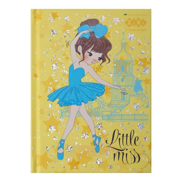 Блокнот LITTLE MISS, А-6, 64л., кл., тв. обкл., мат. лам.+лак, фольга, жовтий ZB.12714-08 (1/20) (шт.)