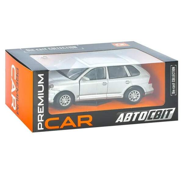 Джип AP-1907 (8шт) АвтоСвіт, 1:24, 2008 Porsche Cayenne,метал, 20см, відкриваються двері та капот, г (шт.)