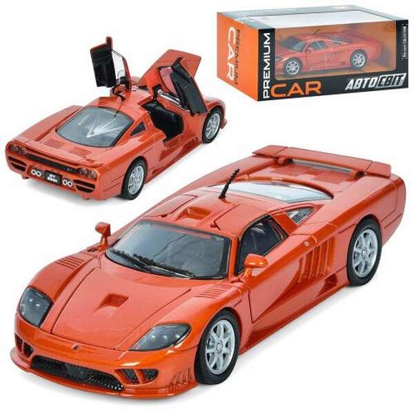 Машина AP-1930 (8шт) АвтоСвіт, 1:24 Saleen S7, метал, 18см, відкриваються двері та капот, гумові кол (шт.)