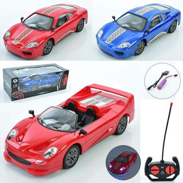 Машина GT-458-988 (18шт) р/к, акум, 27см, 1:16, світло, гумові колеса, USBзарядне, 2 види/мікс кол. (шт.)