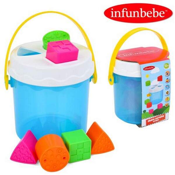 Сортер PL203-6 (12шт) відро 15см, фігурки 6шт, в карт.обгортці, 15-14-15см (шт.)