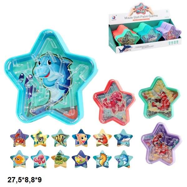 Головоломка 3651C лабіринт 4кол.24шт в кор.27,5*8,8*9 /36/864/ (шт.)