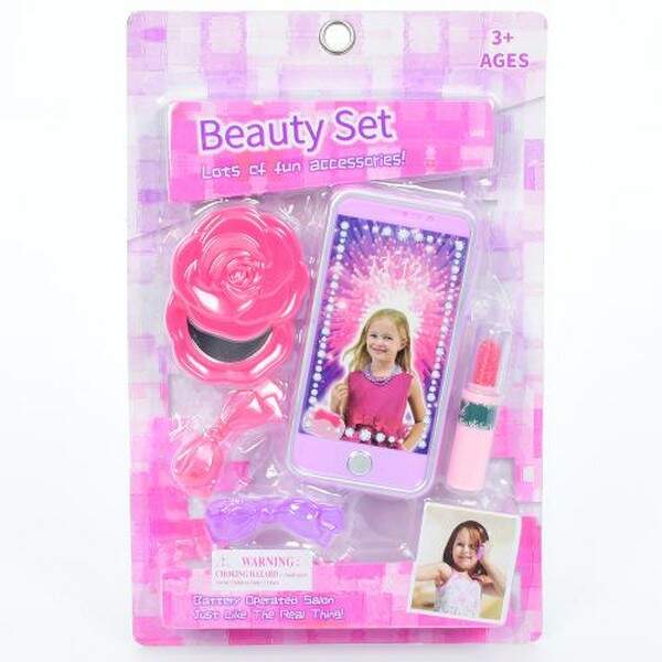 Набір аксесуарів BE2308 (96шт) 5 предметів, помада, шпилька, дзеркальце, телефон, на листі, 17-26-4с (шт.)