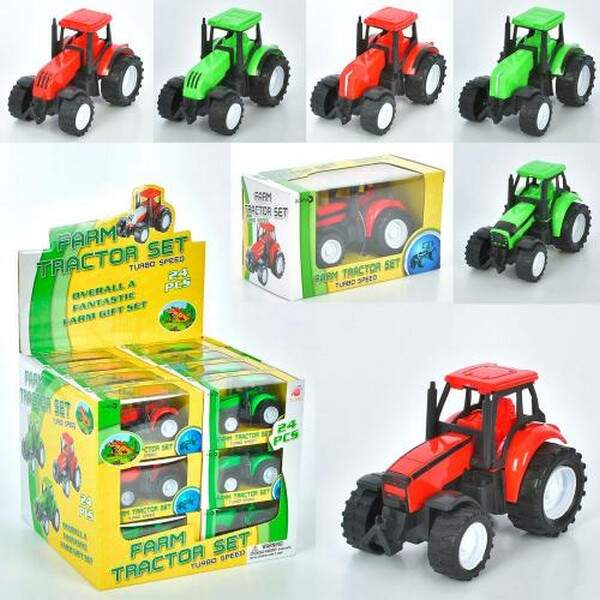 Трактор 3275 (96шт) трактор, 11см, в кор-ці, 24шт(8 видів) в дисплеї, 29,5-25-30см (шт.)