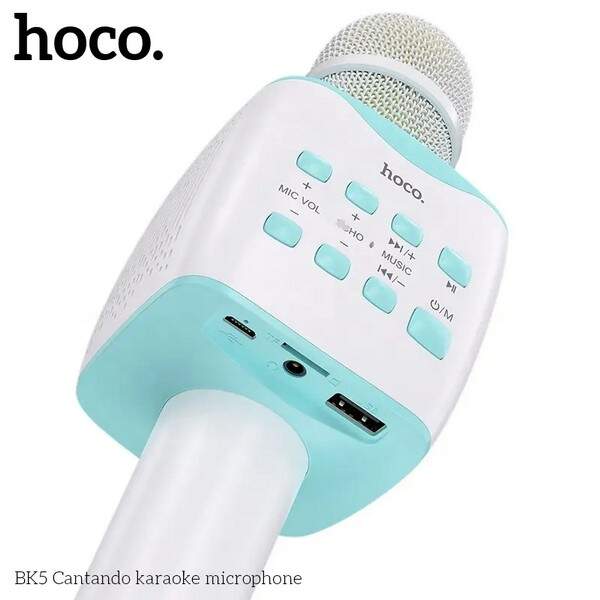Портативна Bluetooth колонка HOCO BK5 Cantando karaoke microphone Bluetooth blue (шт.)