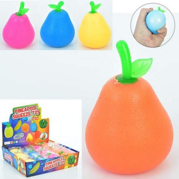 Іграшка MS 4052 (192шт) антистрес, груша, 8см, борошно, 4кольори, в пакеті, 12шт в дисплеї, 29-7-26с (шт.)