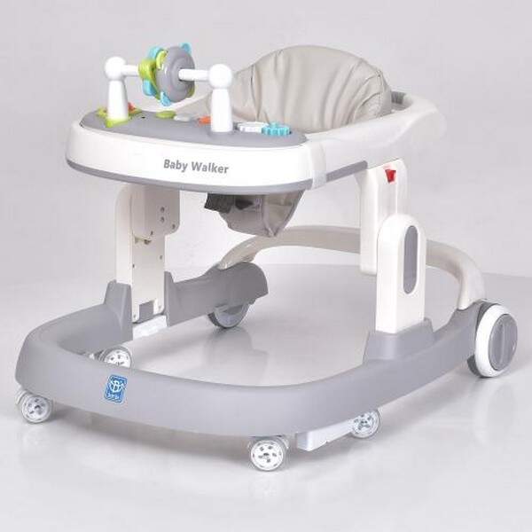 Ходунки M 5032L-11 (1шт) музика, свiтло, стопор, силiк.колеса 4шт,2полiпроп. колеса, шкiр.сидiння,сi (шт.)