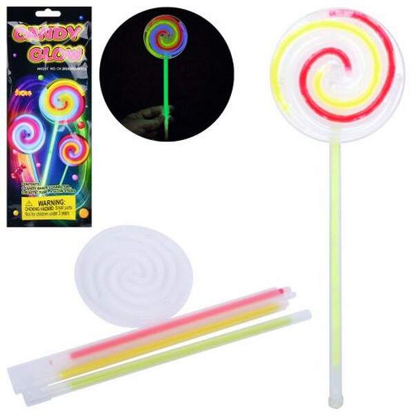 Чарівна паличка 2305-7 (300шт) 25см, вертушка, світиться в темряві, мікс кольорів, у пакеті, 11-28-1 (шт.)