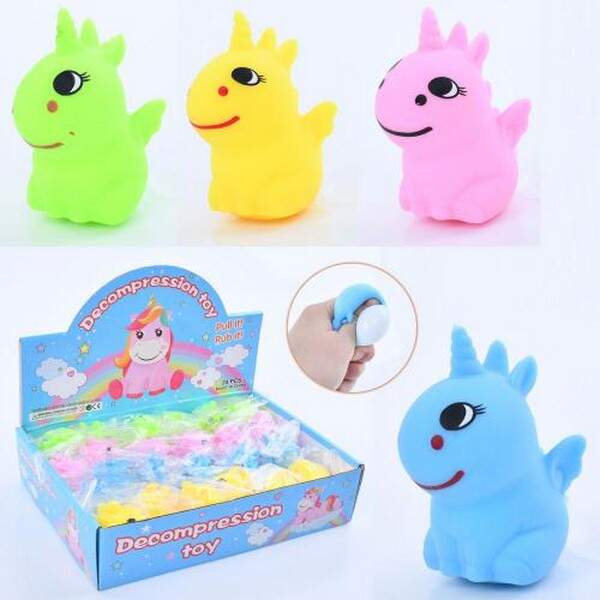 Іграшка MS 4131 (240шт) антистрес, дракон, 7см, борошно,4кольори,у пакеті,24шт в дисплеї,27-6,5-19 (шт.)