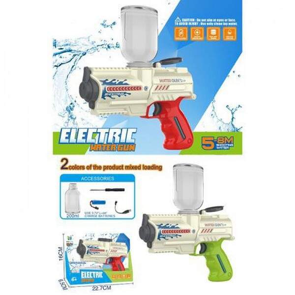 Водяний автомат 9006A (24шт) акум, 18см, USBзарядне, 2 кольори, в кор-ці, 23-16-6,5см (шт.)