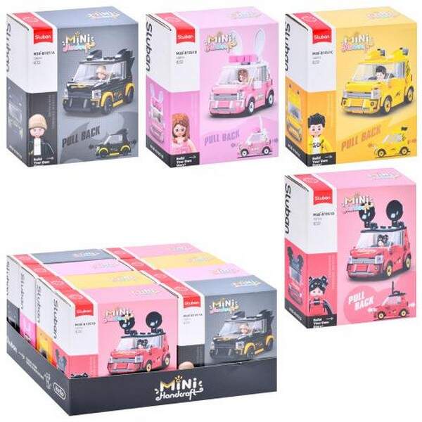 Конструктор SLUBAN M38-B1051 (96шт) машина, фігурка, 4 види(від 137дет), в кор-ці, 8шт у дисплеї (шт.)