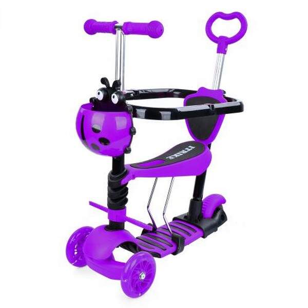 Самокат JR 3-050-V (1шт) MAXI, 5в1(біговел),сталь+пласт,3колеса,2 перПУ118мм, заднє100мм, світло,зад (шт.)