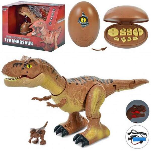 Динозавр K38 (8шт) д/к (ІЧ), 51см, звук, світло, рухливі деталі, хоить/танцює, ходить, програм, акум (шт.)