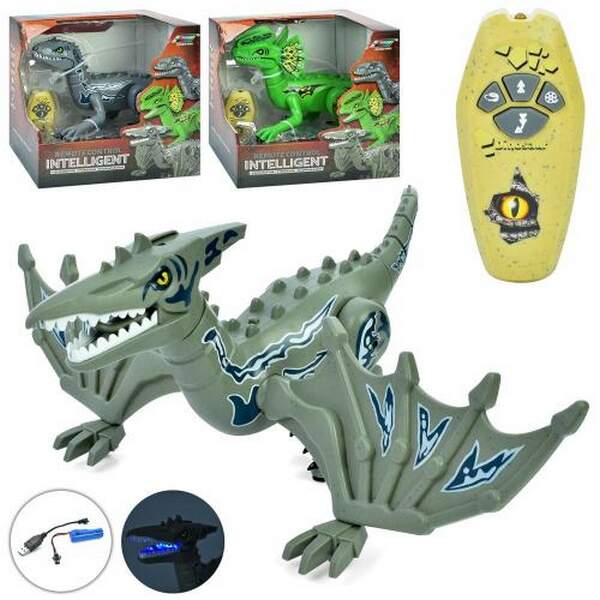 Динозавр K40-1-2-3 (18шт) д/к( ІЧ), акум, 36см, звук,світло, ходить, рухливі деталі, USBзарядне, 3 в (шт.)