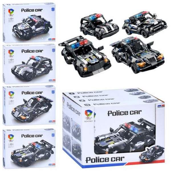 Конструктор 47001 (48шт) поліція, машина, від 225дет, в кор-ці, 4шт(4види) в дисплеї, 28,5-22-20см (шт.)
