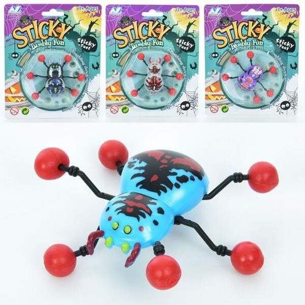 Гра 13030A-1A (240шт) комаха, 7см, клейкі лапки, ковзає по вертикальній поверхні, 4 види,на листі, 1 (шт.)