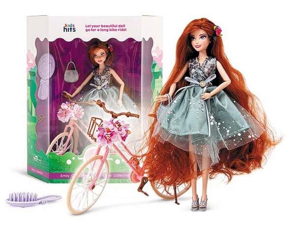 Лялька арт. KH23/020 (24шт/2)   Emily Romantic з велосипедом короб. 30*34*10  см (шт.)