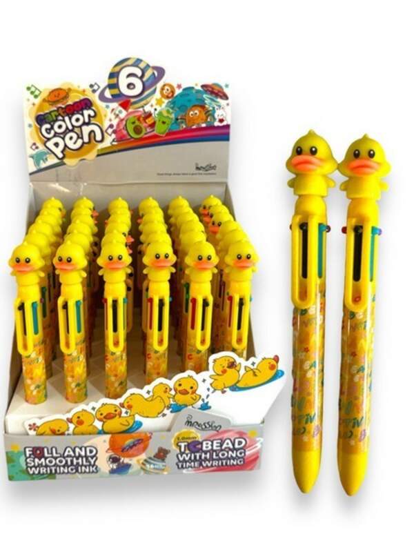 Ручка кульки. 6кольор. з фігур.--Маленька жовта качечка 36шт в кор. №IM-036 (1296) (шт.)