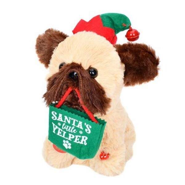 М'яка іграшка MP 2356 (12шт)  собака, 19см/23см(капелюх), запис, музика, танцює, на бат-ці, у пакеті (шт.)