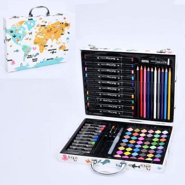 Набір для творчості MK 5386-2 (10шт) акварельні фарби,фломастери ,олівці, воск.крейда, пензлики, чем (шт.)