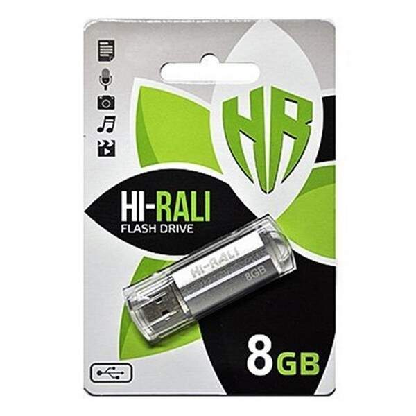 Usb флеш Hi-Rali 8Gb Corsair series  Silver (шт.)