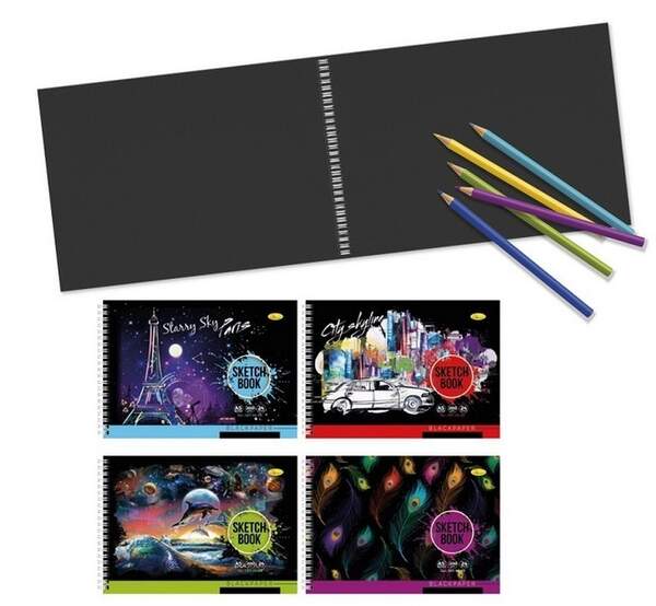 Скетч-бук BLACK 24арк., А5 СББ-А5-24 (шт.)