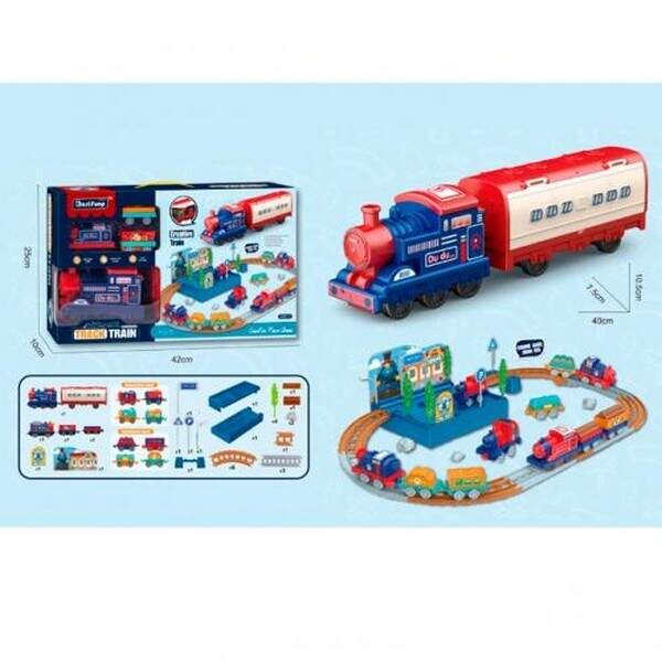 Залізниця 128-47 (12шт) 3 локомотива (1шт 15см-інерц, 1шт 9см-їздить, 1шт 6см), вагони 4шт (2шт 7см, (шт.)