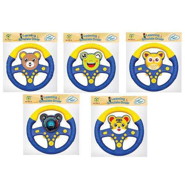 Кермо 2192E-19-r  (48шт) 20см, музика, звук, світло, кріплення на присосках, 5 видів, на бат-ці, у п (шт.)