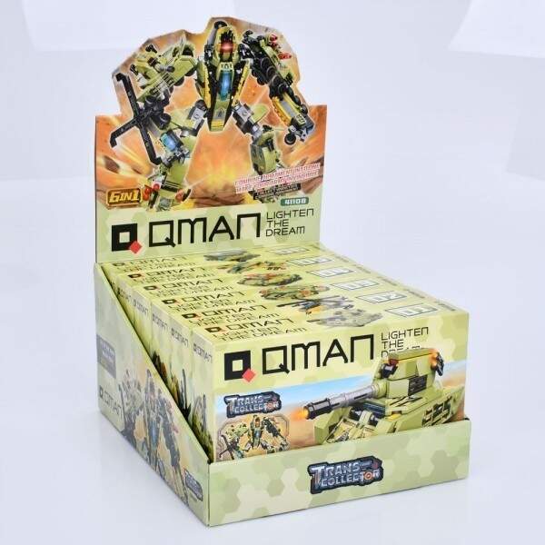 Конструктор Qman 41108 (72шт) військовий, транспорт, від 111дет, в кор-ці, 6в1(робот), 6шт(6видів) в (шт.)