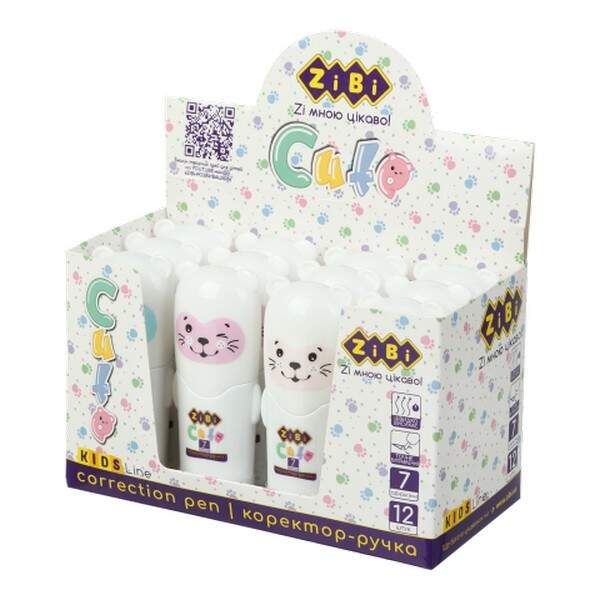 Коректор-ручка 7 мл, мет. кінчик ZB.2902 (шт.)