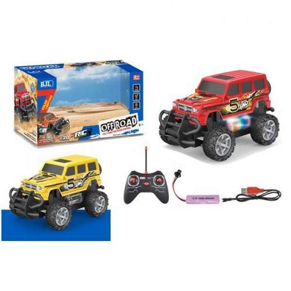 Джип BJL254 (18шт) р/к, акум, 19см, 1:20, звук, світло, гумові колеса, USBзарядне, 2 кольори, в кор- (шт.)