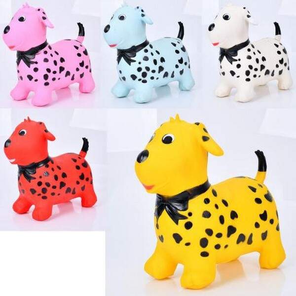 Стрибуни-тварини MS 4160 (12шт) 1250-1300г, цуценя, 5 кольорів, в пакеті (шт.)