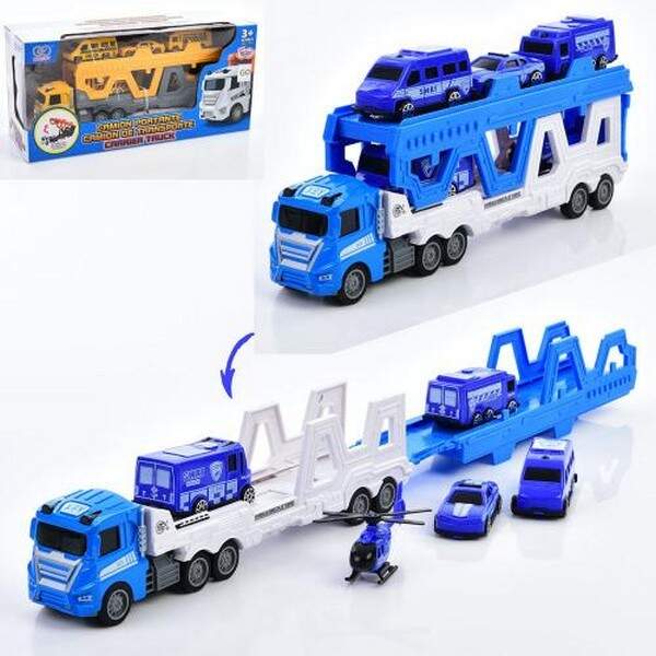 Трейлер 2023-1B-3B (24шт) інерці, 26см, транспорт 5шт, 2 кольори, в кор-ці, 30-14,5-10,5см (шт.)