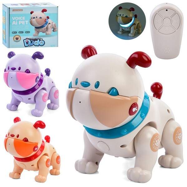 Тварина BG1539 (12шт) д/к(ІЧ), собака, 17см, музика, світло, ходить, рухає головою, 3 кольори, на ба (шт.)