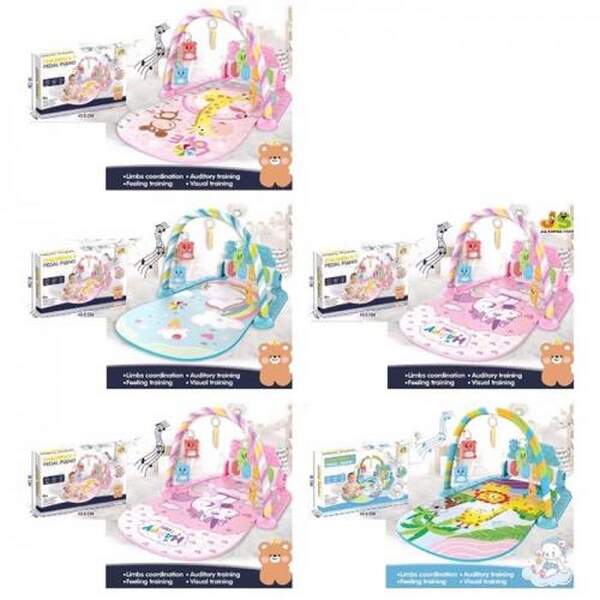 Килимок для немовлят  518A-21-22-24-25-35 (20шт) 71-45дуга, підвіски 5шт(брязкальце, дзеркало), піан (шт.)