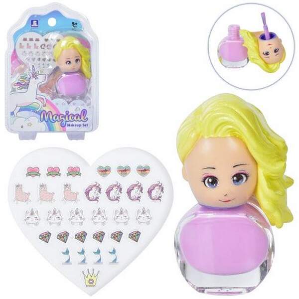 Косметика 2105M (144шт) лак, наліпки на нігті, в слюді 14-10-4см (шт.)