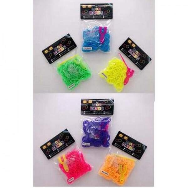 Набір для плетіння браслетів  26015-16 (492шт) резинки для плетіння, крючок, 6 кольорів, в пакеті, 1 (шт.)