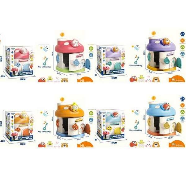 Скарбничка MK 5403 (12шт) 22см, будиночок-сейф, ключ, отвори для монет та купюр, 4 види, в кор-ці, 2 (шт.)