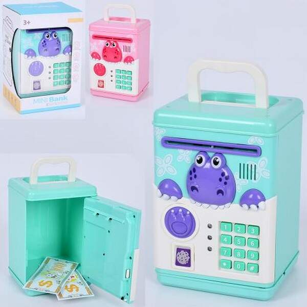 Скарбничка MK 5409 (12шт) 20см,сейф з кодом,муз.-звук(англ.),звуки тварин,затягує купюри,відбиток,2 (шт.)