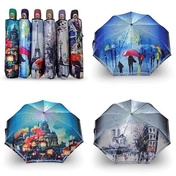 Парасолька 9073 жіноча напівавтомат (шт.)