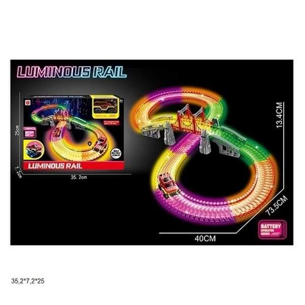 Трек 888-133 з машинкою батар.світ.кор.35,2*7,2*25 /48/ (шт.)