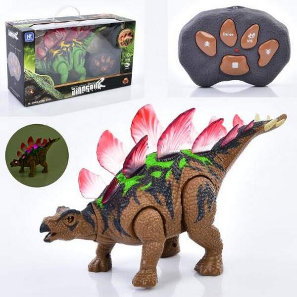 Динозавр F222 (24шт) д/к(ІЧ), 31см, музика, звук, світло, ходить, 2 кольори, на бат-ці, в кор-ці, 34 (шт.)