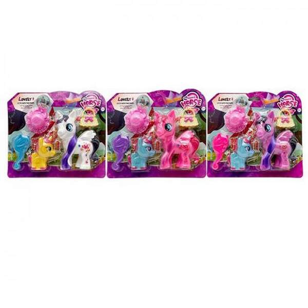 Конячка AT23C (120шт) LP, 2шт (12см, 7см), аксесуари, мікс видів, на листі, 22-18,5-5см (шт.)