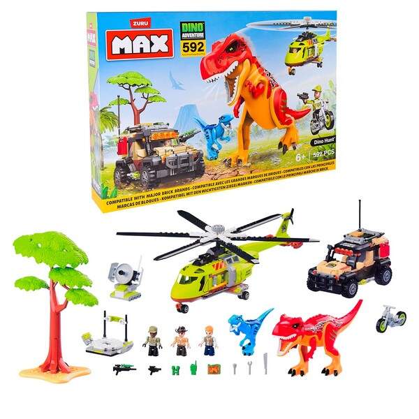 Конструктор Zuru MAX-DINO ADVENTURE арт. 83156 (6шт) 592 дет., короб.8*55*38см (шт.)